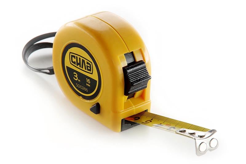 Рулетка Сила Стандарт 3 м х 16 мм з магнітом (500286)