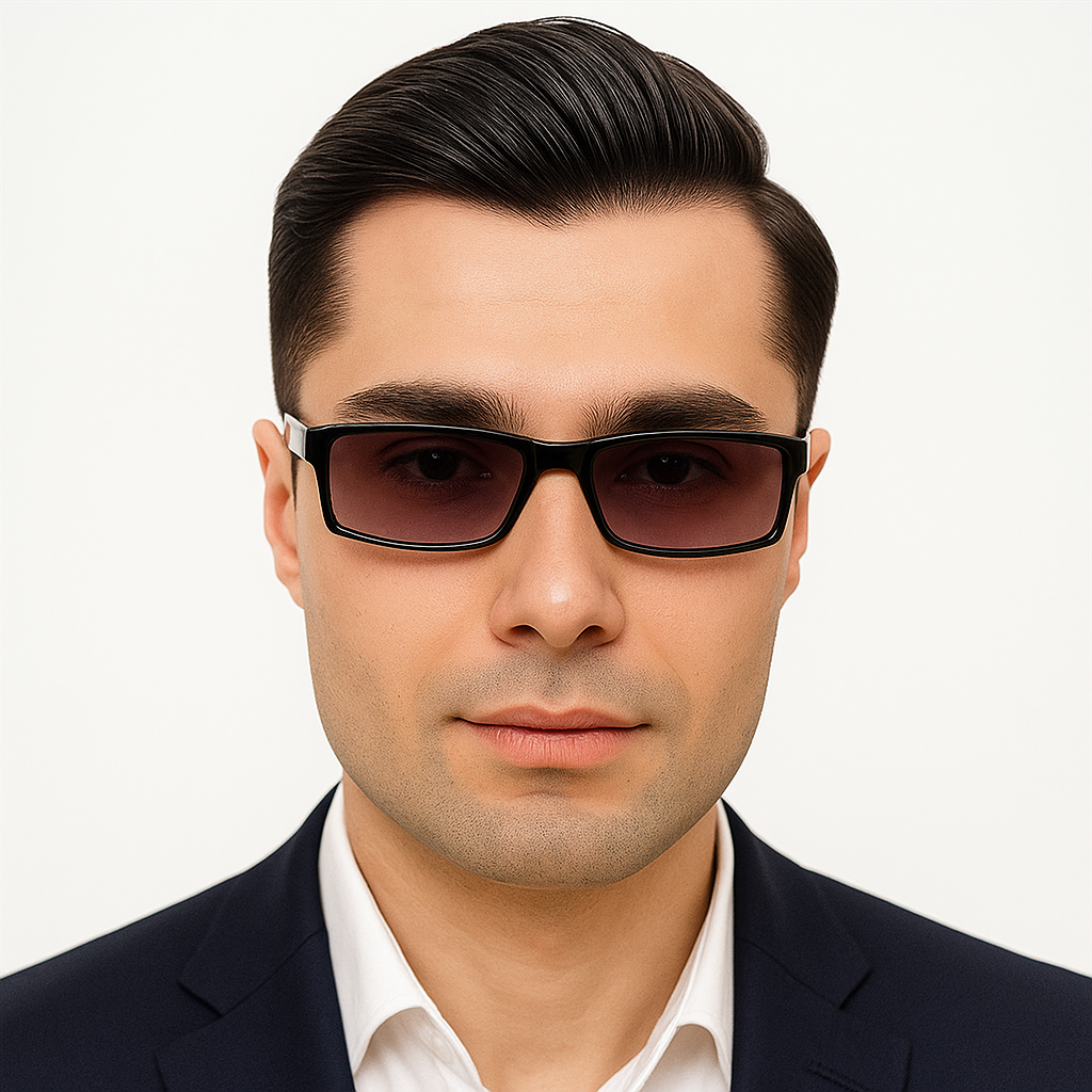 Окуляри чоловічі для зору/тоновані в пластиковій оправі плюс та мінус тон -3.75 (6617)