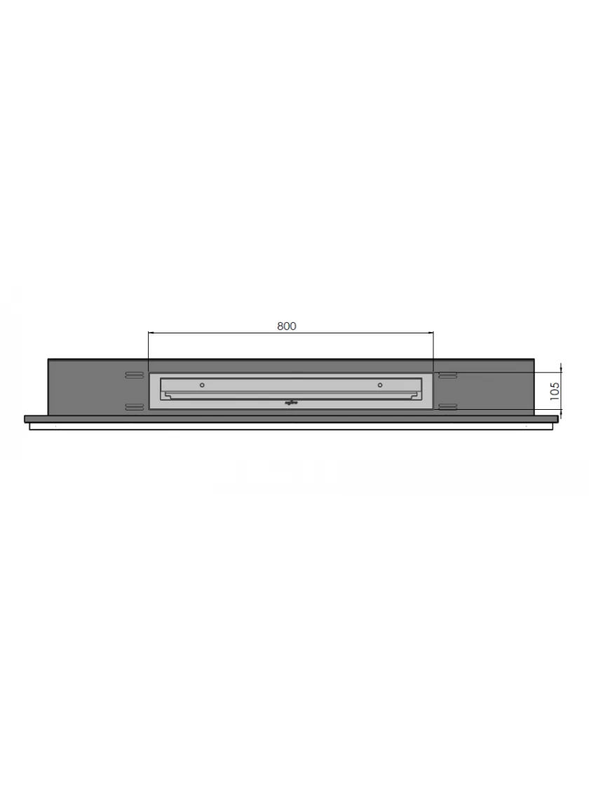 Біокамін вбудований Simple Fire FRAME 1500 Чорний зі склом (CNT00008072) - фото 3