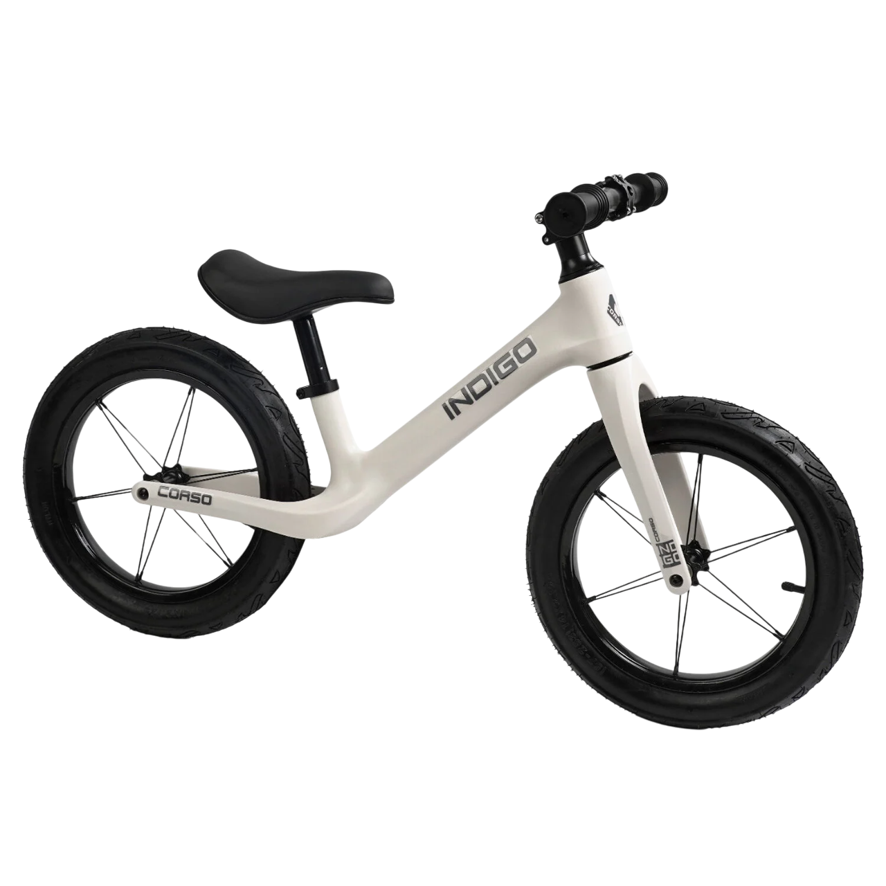 Велобіг дитячий 14" Corso D-326 Indigo нейлонова рама/нейлонова вилка/надувні колеса 14" White (167942)