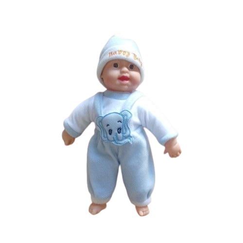 Кукла мягконабивная Metr+ Пупс-хохотун в голубой одежде (X1008/1008-2)