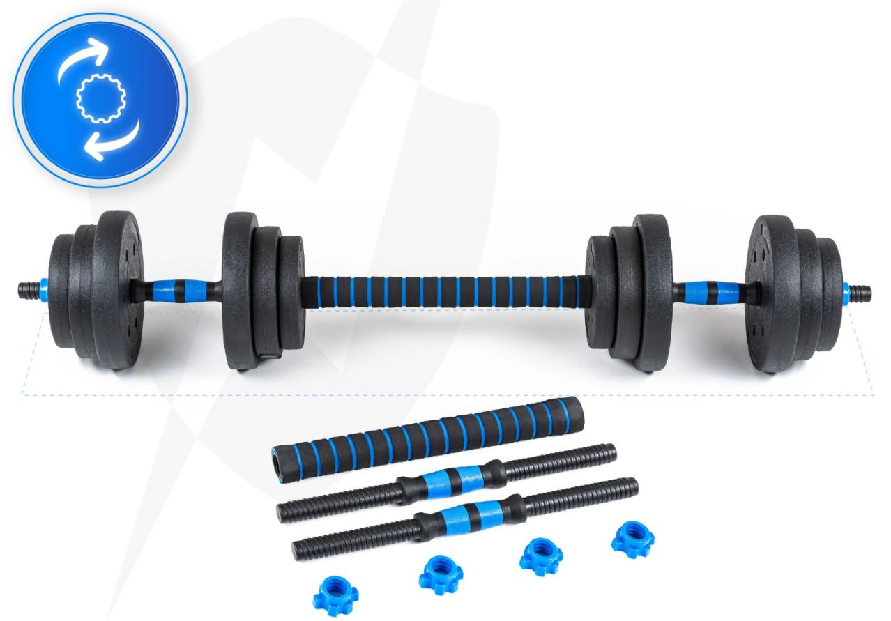 Гантелі розбірні бітумні Thunder GYM-02 зі з'єднувачем для штанги 2x10 кг (GYM-02) - фото 5 Гантелі розбірні бітумні Thunder GYM-02 зі з'єднувачем для штанги 2x10 кг (GYM-02) - фото 5