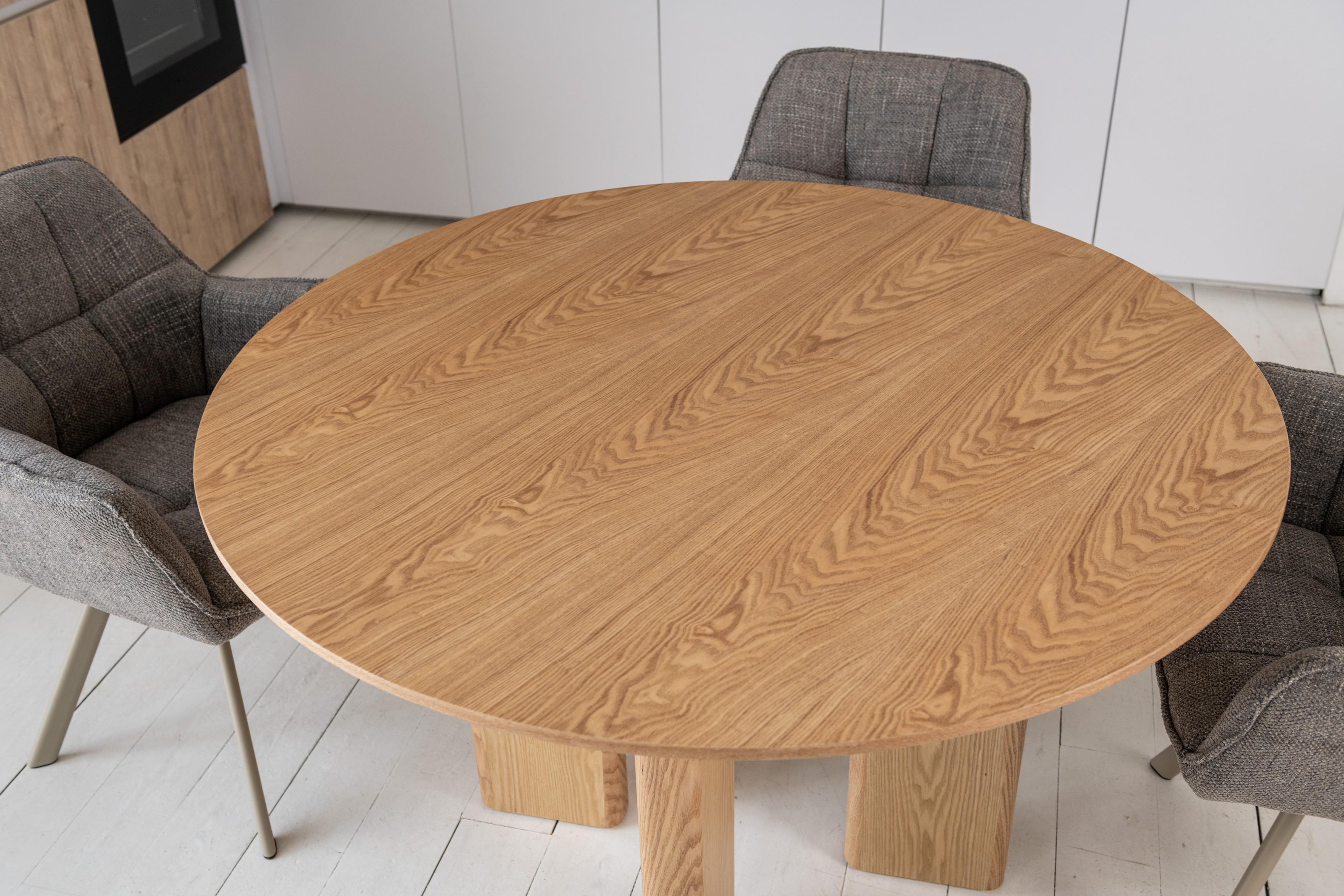 Стол обеденный круглый Эстер Ветро 1200/760 мм МДФ Ясень (TМ-230) - фото 8 Стол обеденный круглый Эстер Ветро 1200/760 мм МДФ Ясень (TМ-230) - фото 8