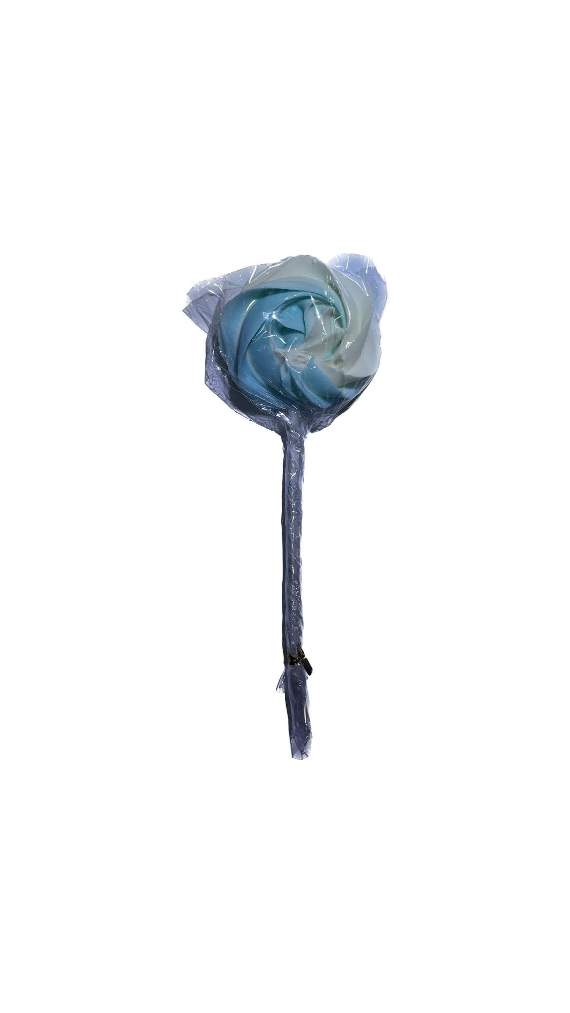 Конфета на палочке на торт безе 1 шт. Бело-голубой