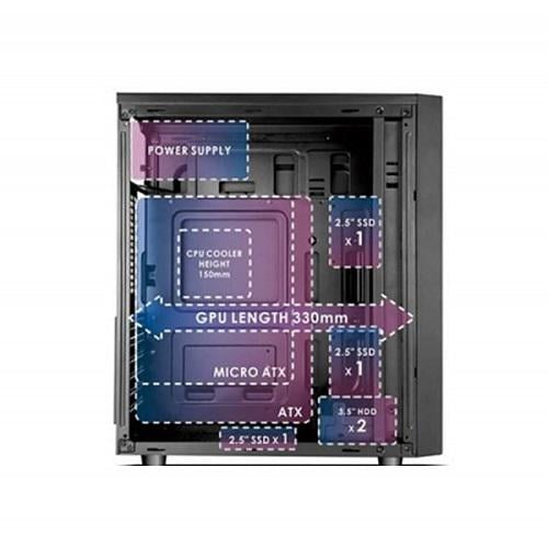 Корпус CaseCom GM-86-400 ATX Черный (11605889) - фото 2