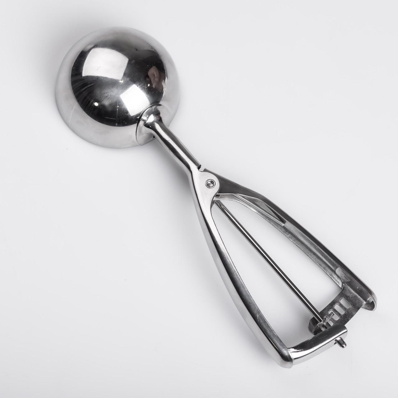 Ложка круглая для мороженого из нержавеющей стали 7,2х23 см - фото 3