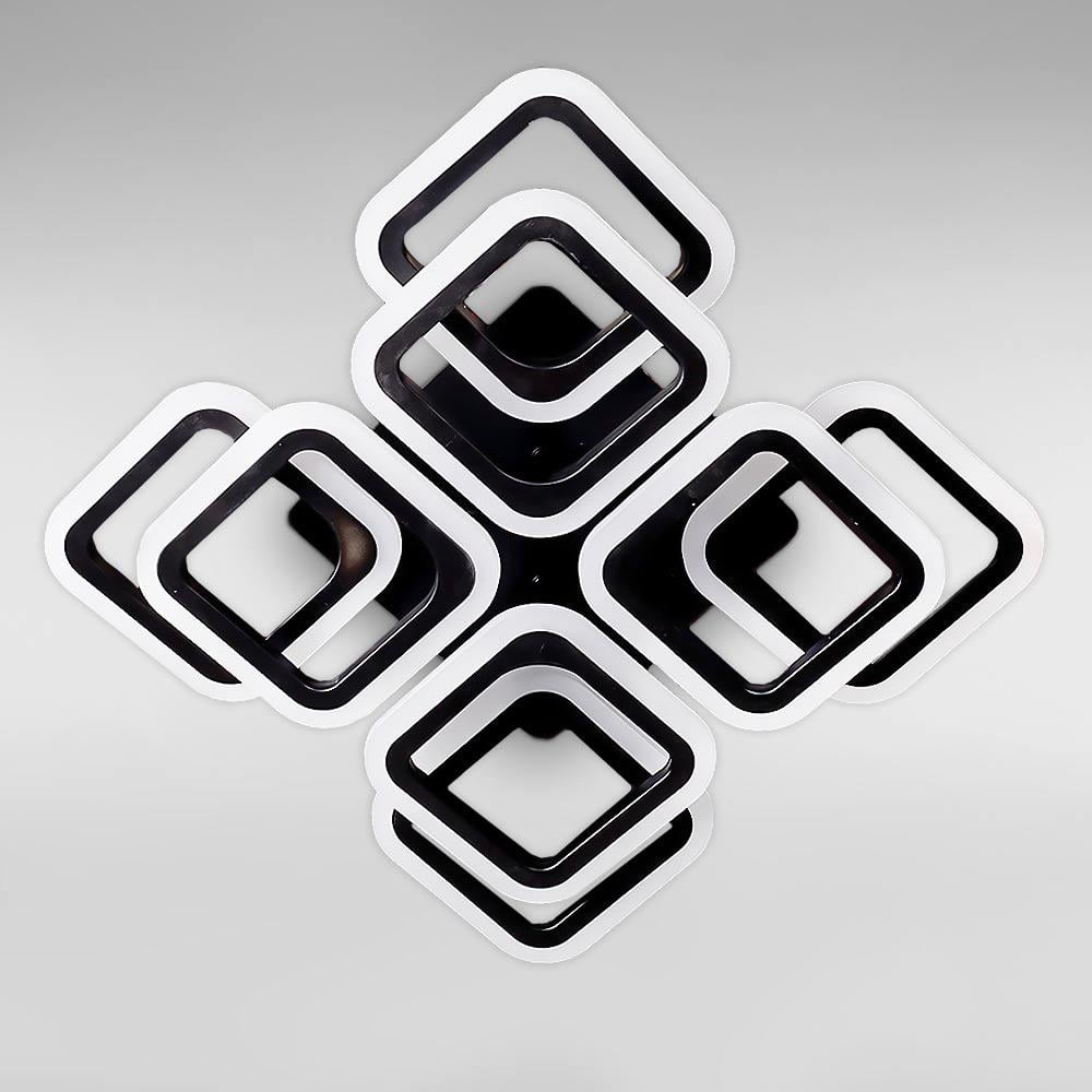 Люстра стельова Led Light House SL-18185/4/4C BK 144W Dimmer 3000-6000К 120х450х450 мм Чорний Люстра стельова Led Light House SL-18185/4/4C BK 144W Dimmer 3000-6000К 120х450х450 мм Чорний