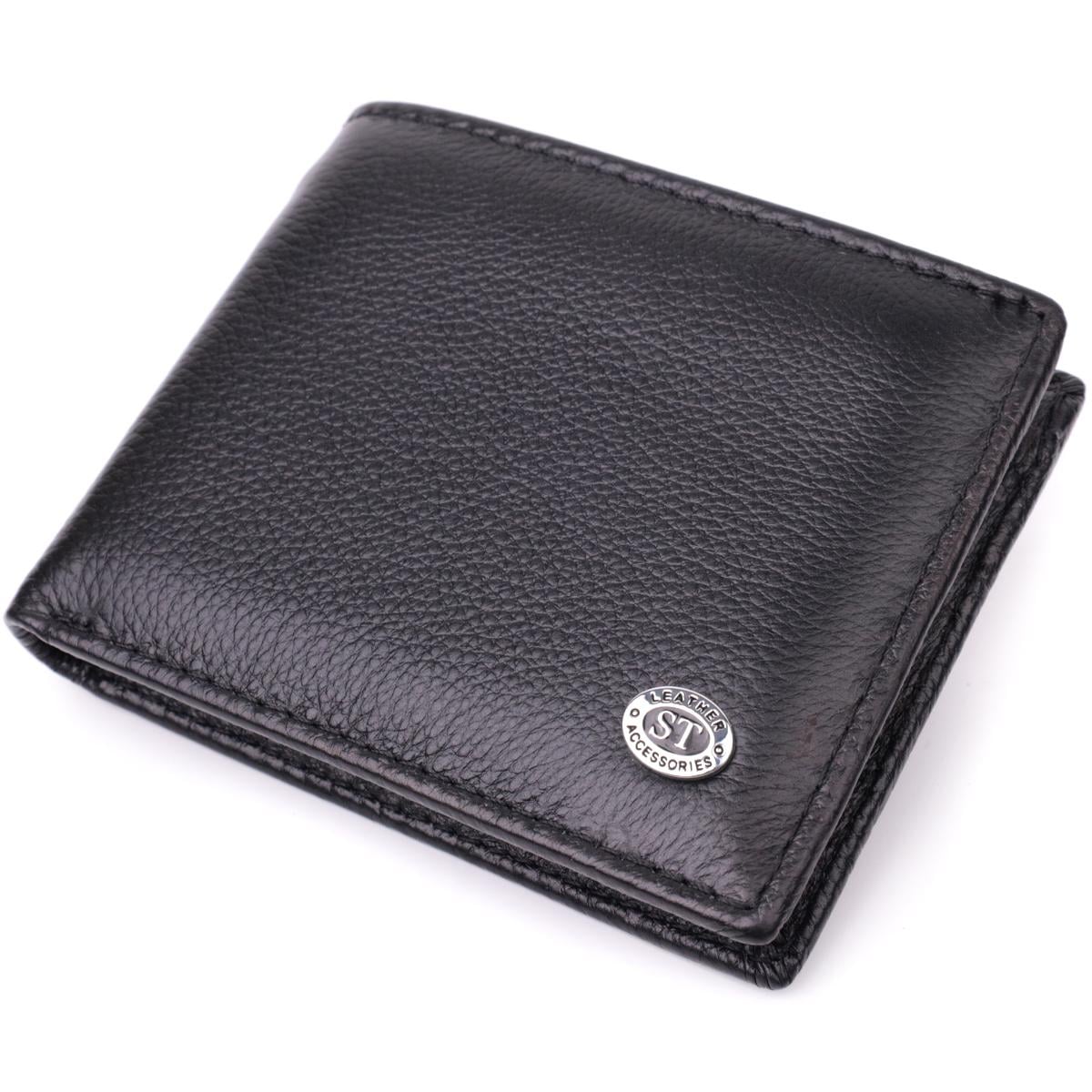 Зажим кожаный ST Leather 22475 Черный