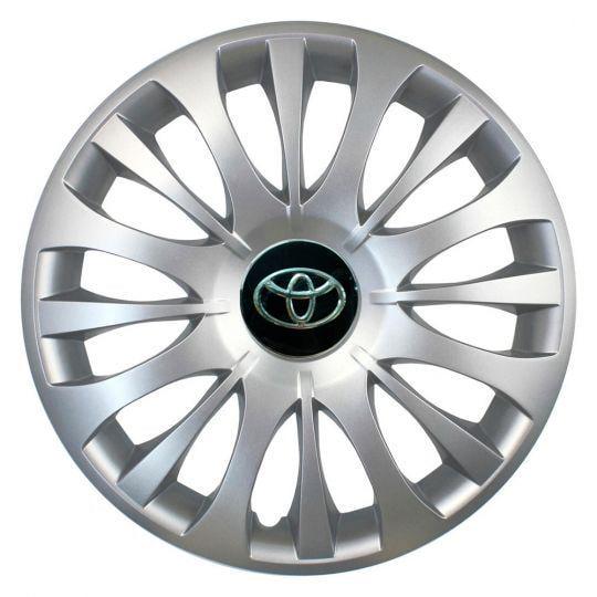 Автомобильные колпаки SKS 329 R15 с логотипом Toyota 4 шт. Серебристый