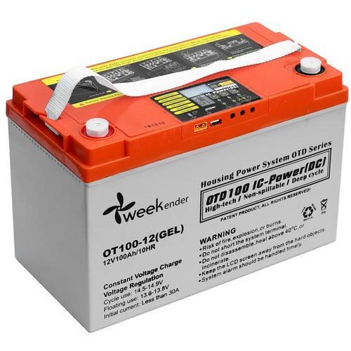 Тяговый аккумулятор Weekender DC 12V 100A/h GEL дисплей USB порт/контроллер