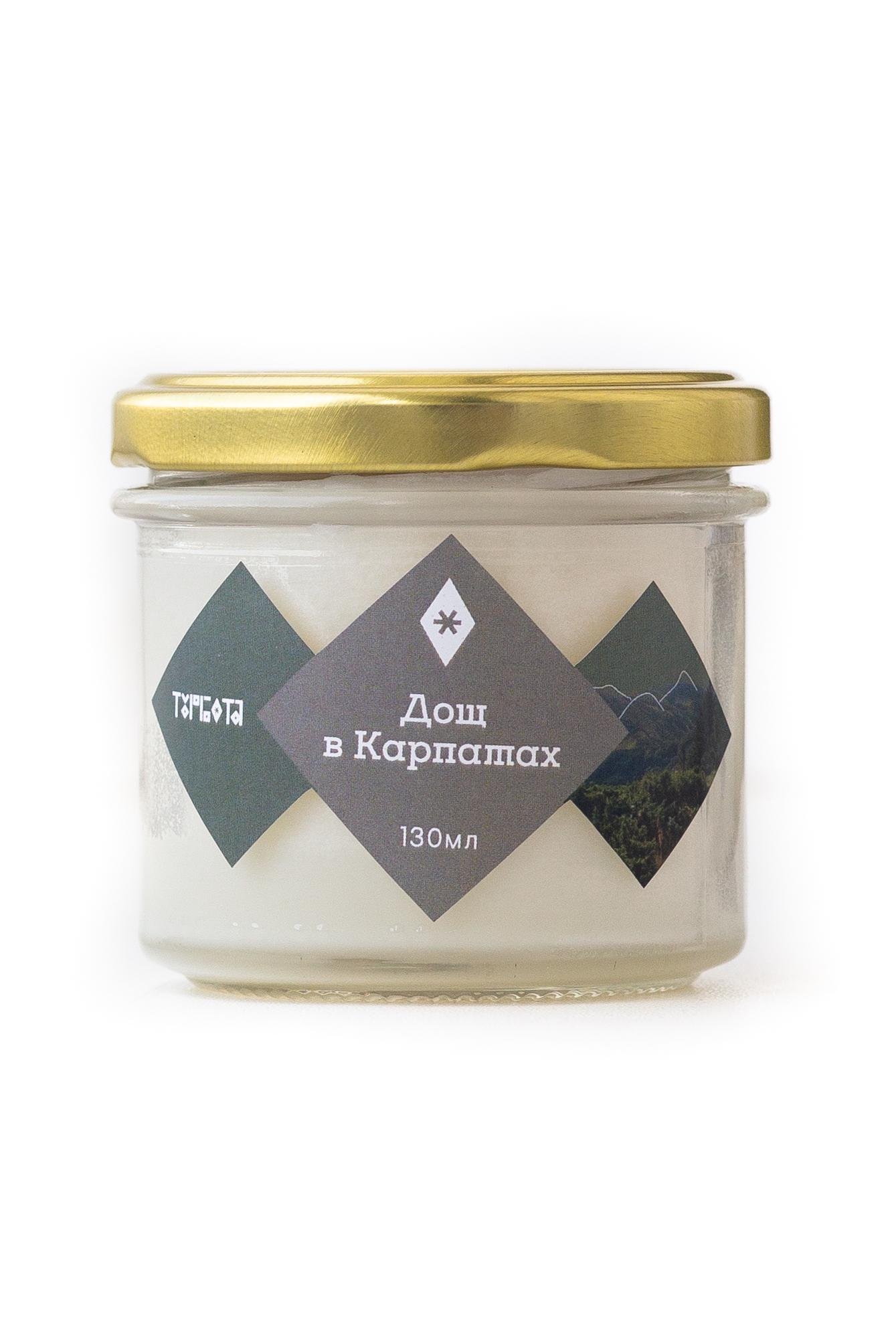 Свічка Turbota candles "Дощ у Карпатах" 90 г 5 см (130mlrain)