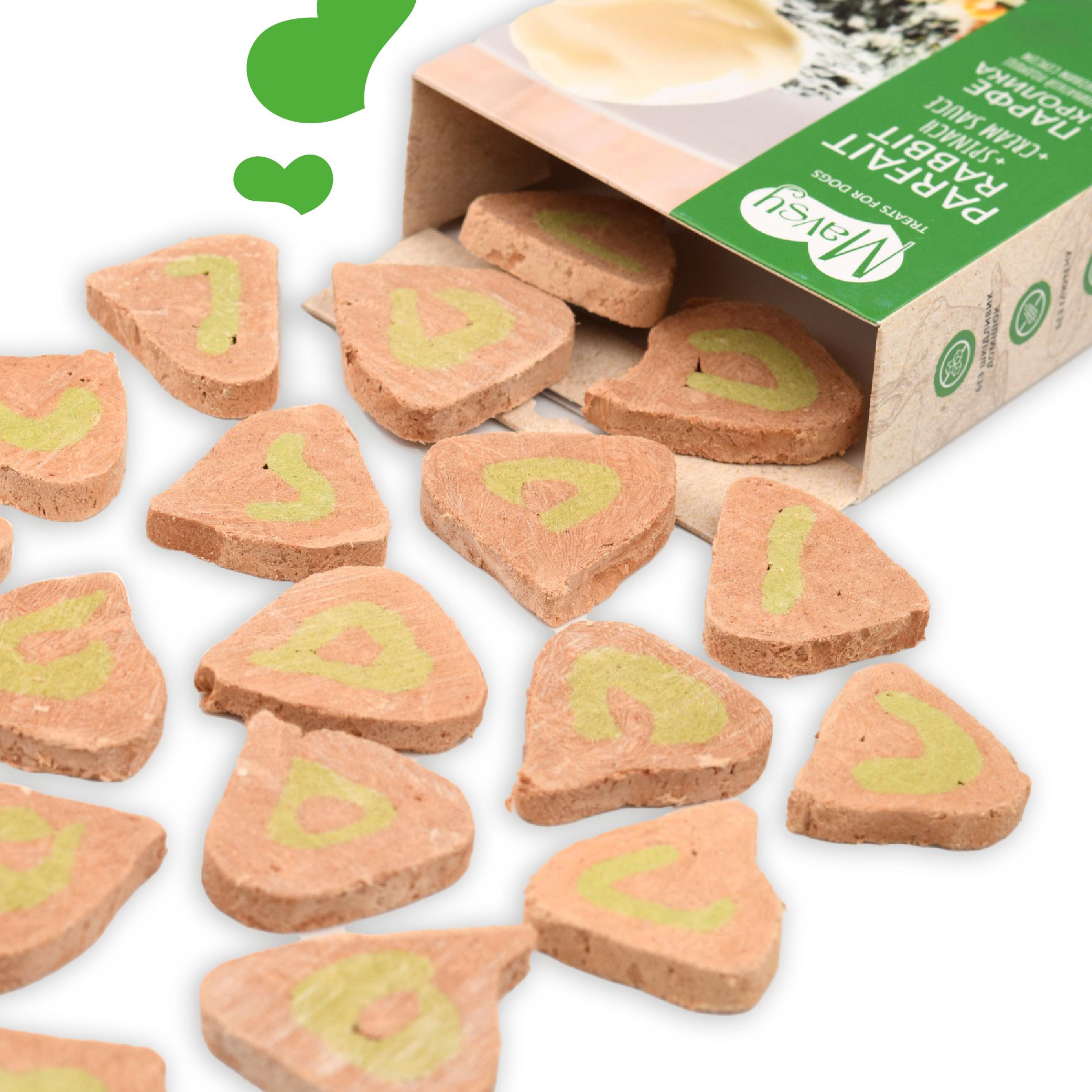 Лакомства для собак Mavsy freeze dried RABBIT PARFAIT ON A SPINACH PILLOW WITH CREAM от 3-х месяцев 50 г (24624815) - фото 4 Лакомства для собак Mavsy freeze dried RABBIT PARFAIT ON A SPINACH PILLOW WITH CREAM от 3-х месяцев 50 г (24624815) - фото 4