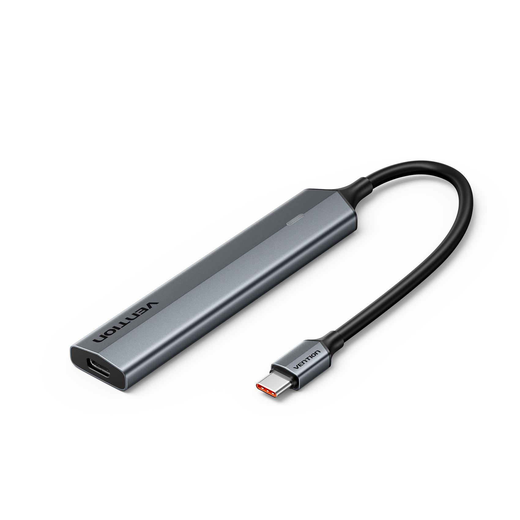 Хаб Vention USB-C 5в1 10 Гбит с 0.15 м Серый (CKYHB) Хаб Vention USB-C 5в1 10 Гбит с 0.15 м Серый (CKYHB)
