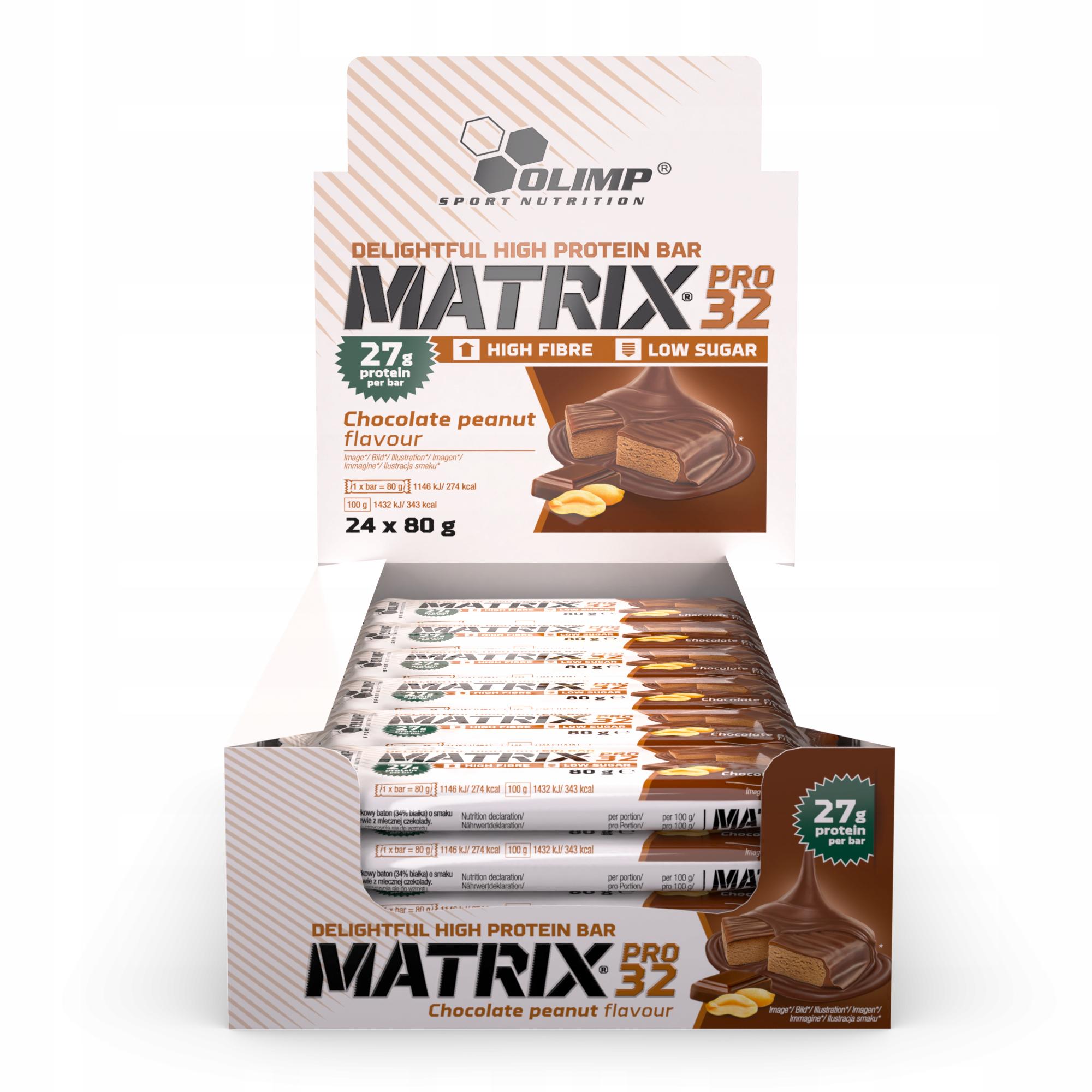 Батончик протеиновый Olimp Matrix pro 32 Шоколад/Орех 24 80 г