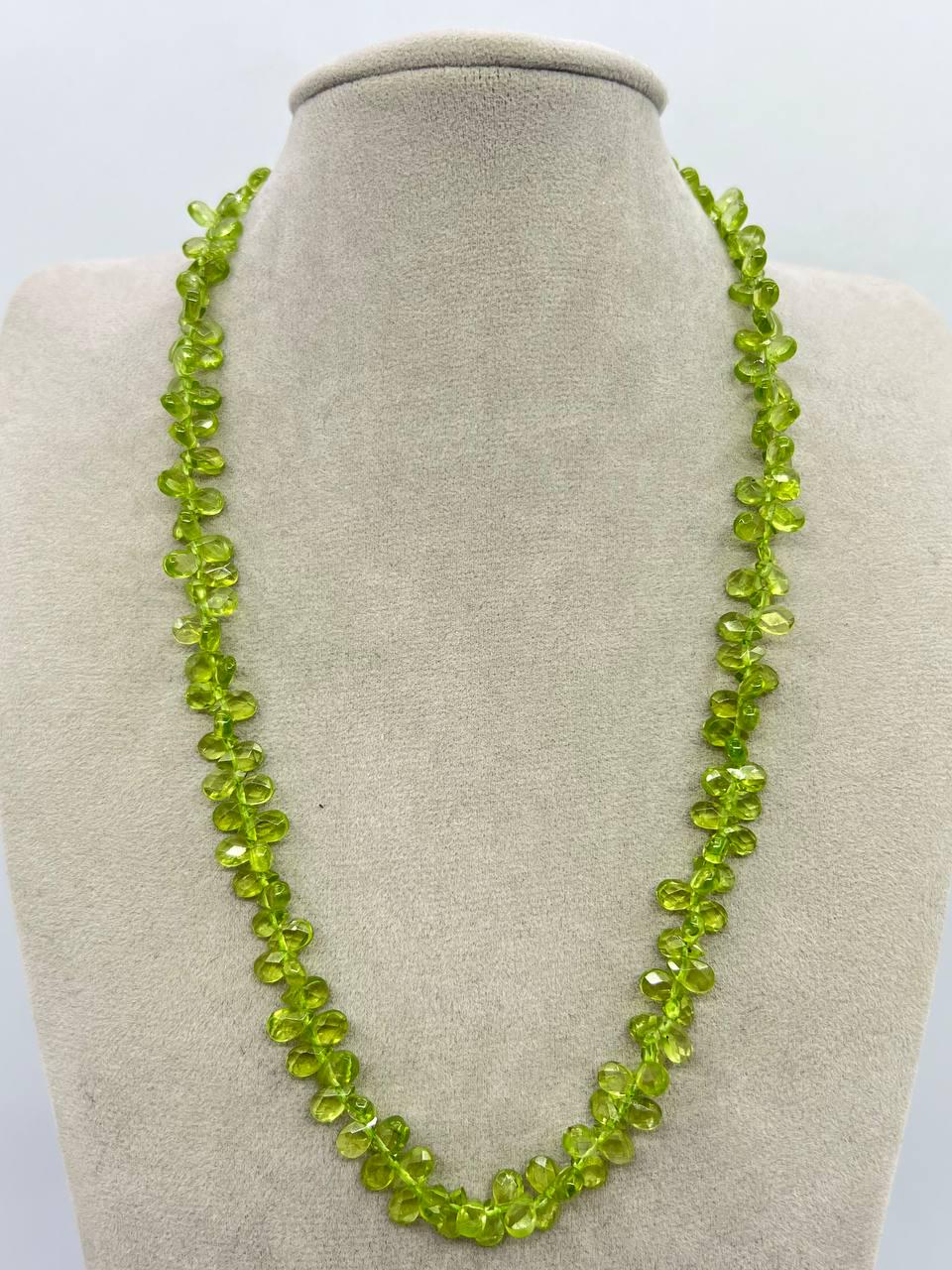 Бусы перидот 44 см Зеленый (11399)