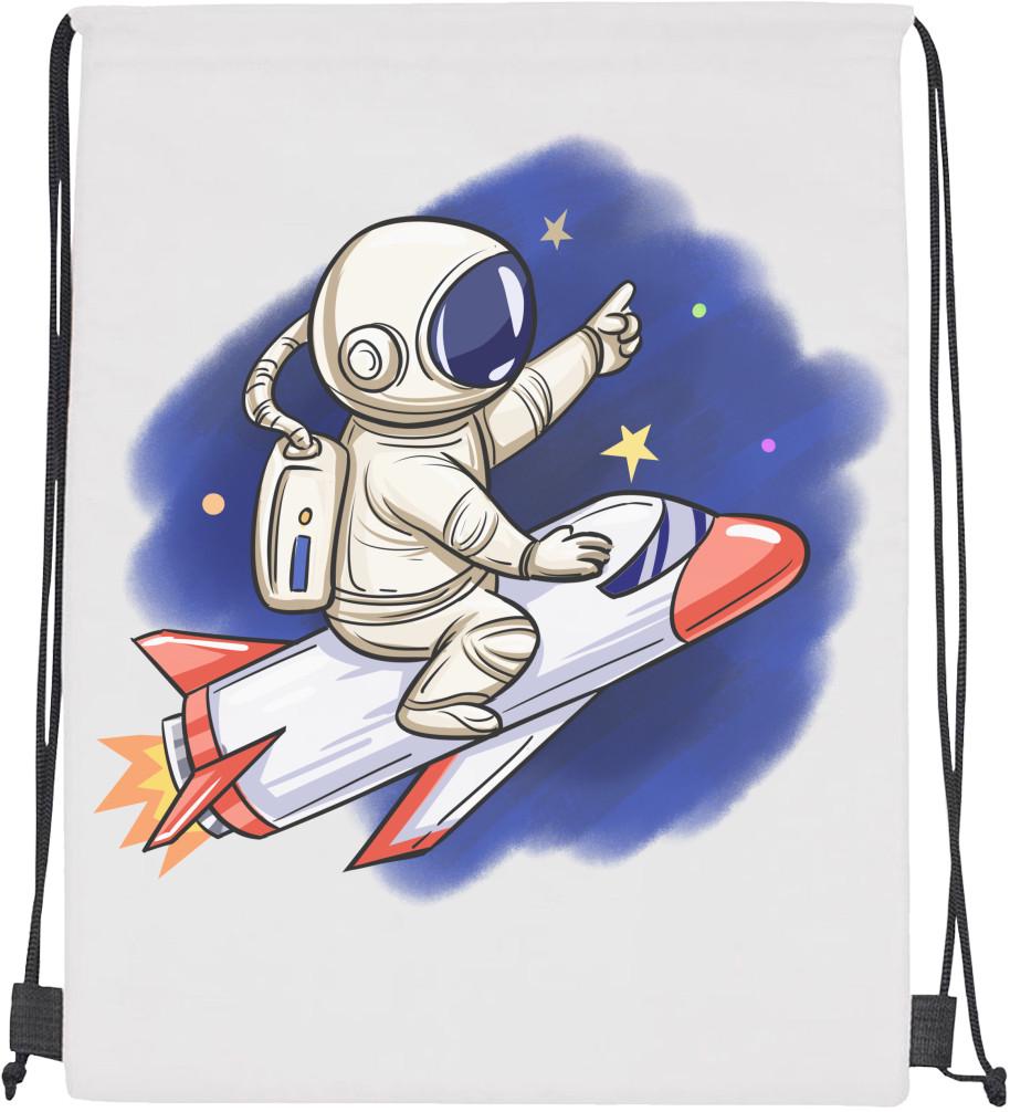 Мішок cпортивний Космонавт та Ракета (mishok-sport-170232797-kosmonavt-i-raketa)
