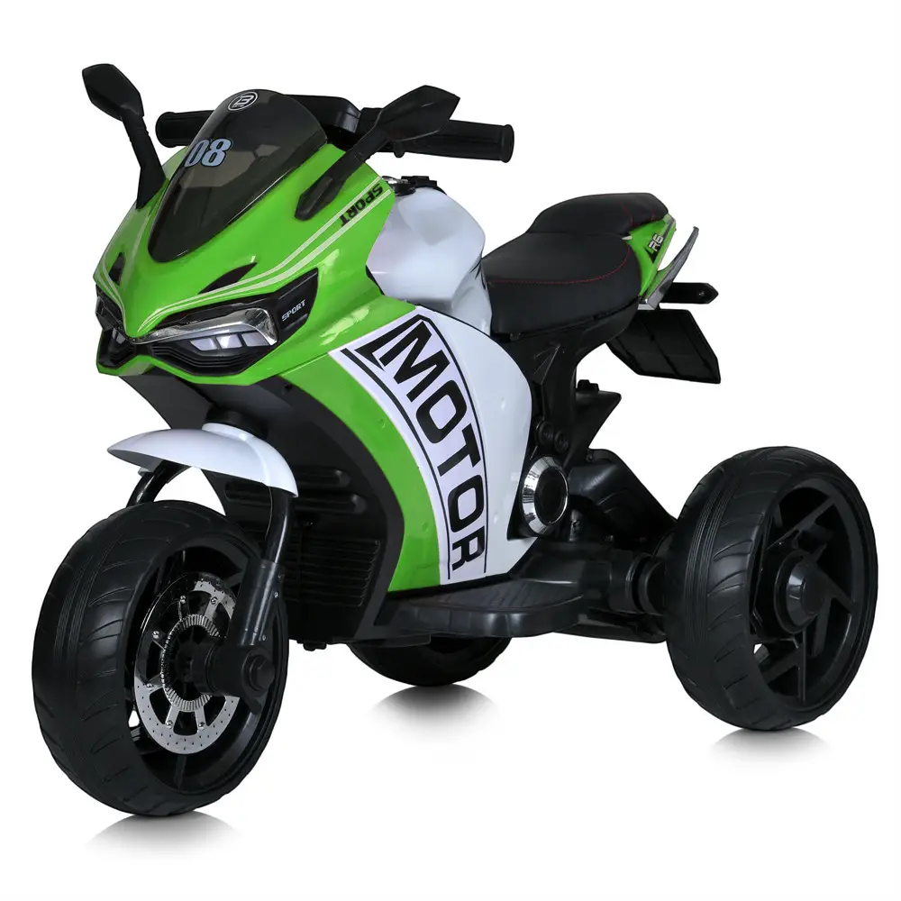 Электромотоцикл детский Bambi M 4053EL-5 2 двигателя 6 В Зеленый
