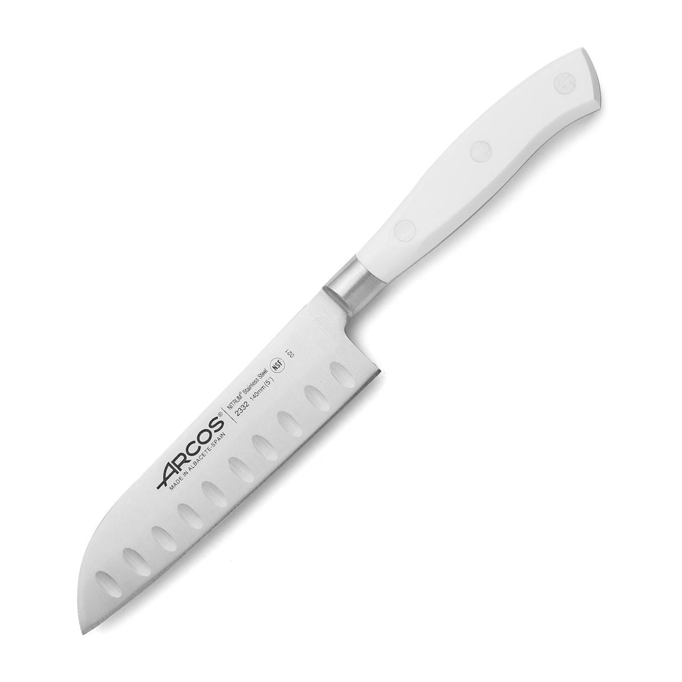 Нож кухонный Arcos Riviera Сантоку 140 мм White (233224)