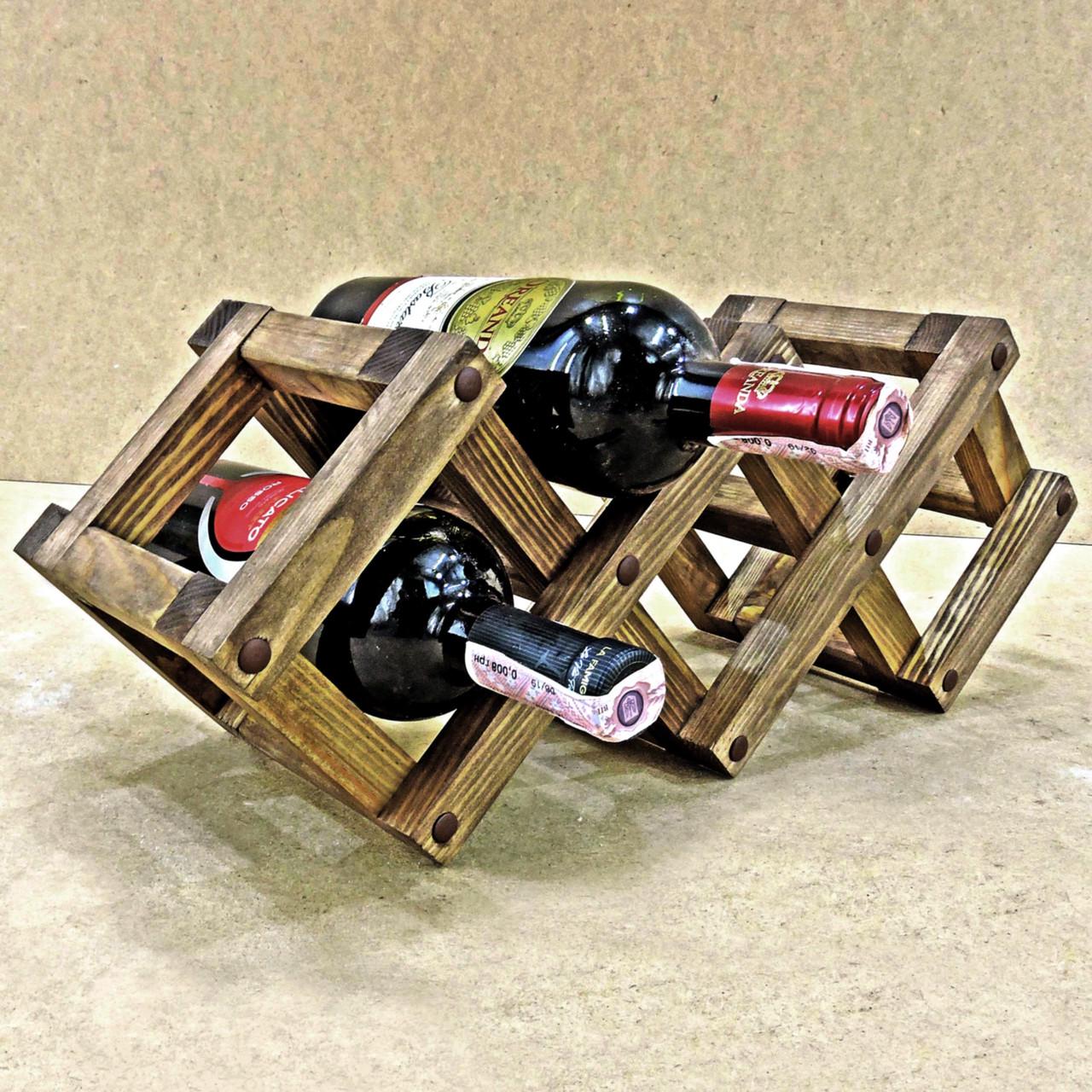 Полка для вина настольная Лилиан 3 Сепия (Впс-300808)