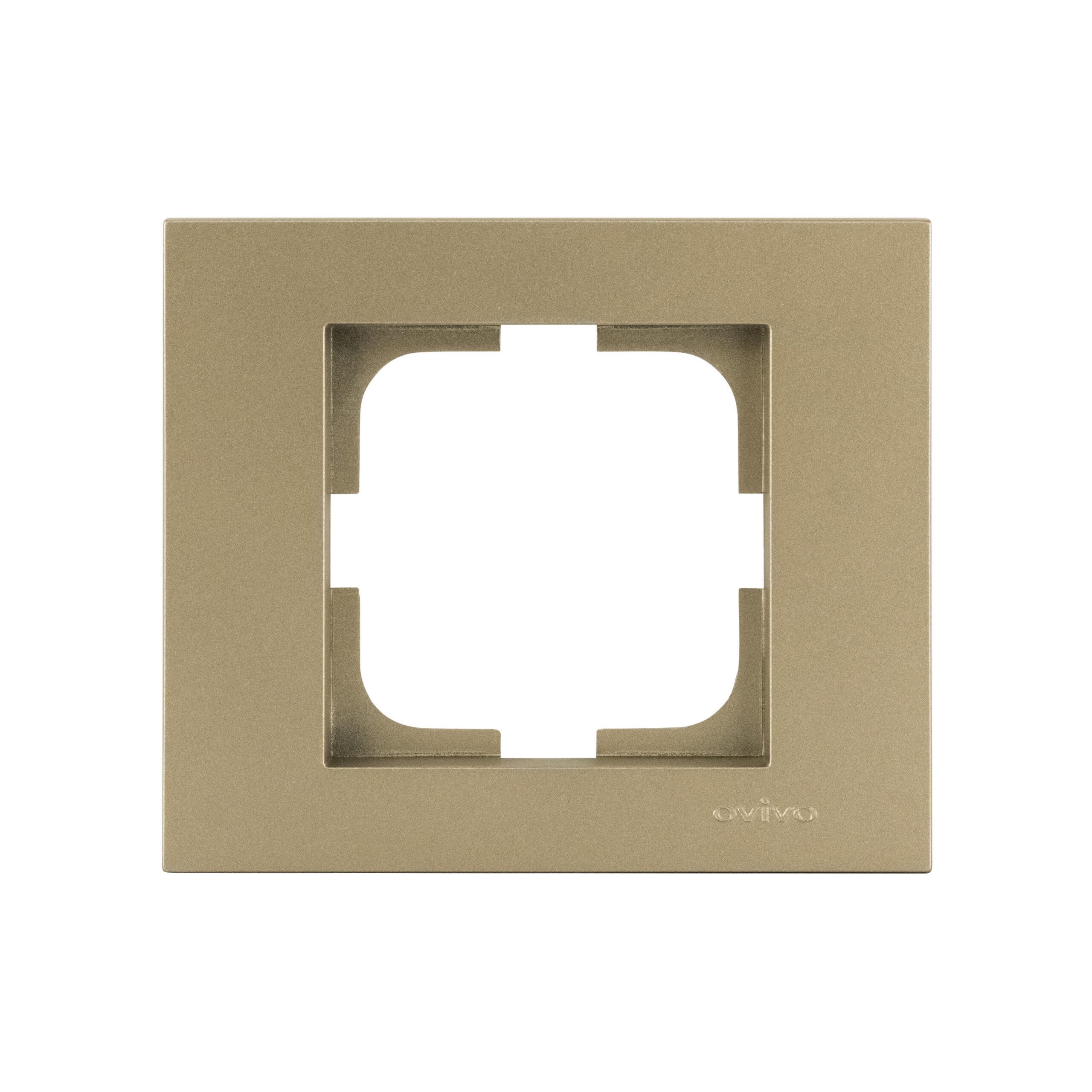 Рамка одноместная Ovivo Grano Титановый (00000018651)