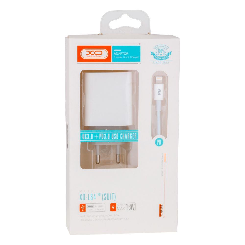 Мережевий зарядний пристрій XO L64 18W FAST EU QC3.0+PD NB113 White - фото 2 Мережевий зарядний пристрій XO L64 18W FAST EU QC3.0+PD NB113 White - фото 2