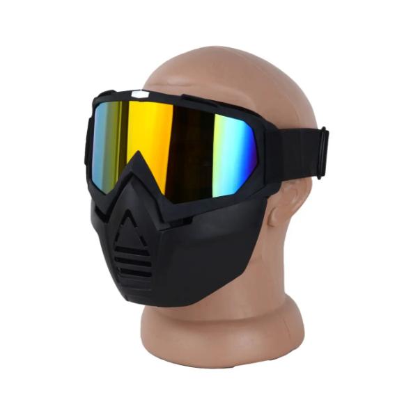 Маска для зимних видов спорта на все лицо Зеркальная линза/Оранжевый (МГ-1019-36) - фото 5 Маска для зимних видов спорта на все лицо Зеркальная линза/Оранжевый (МГ-1019-36) - фото 5