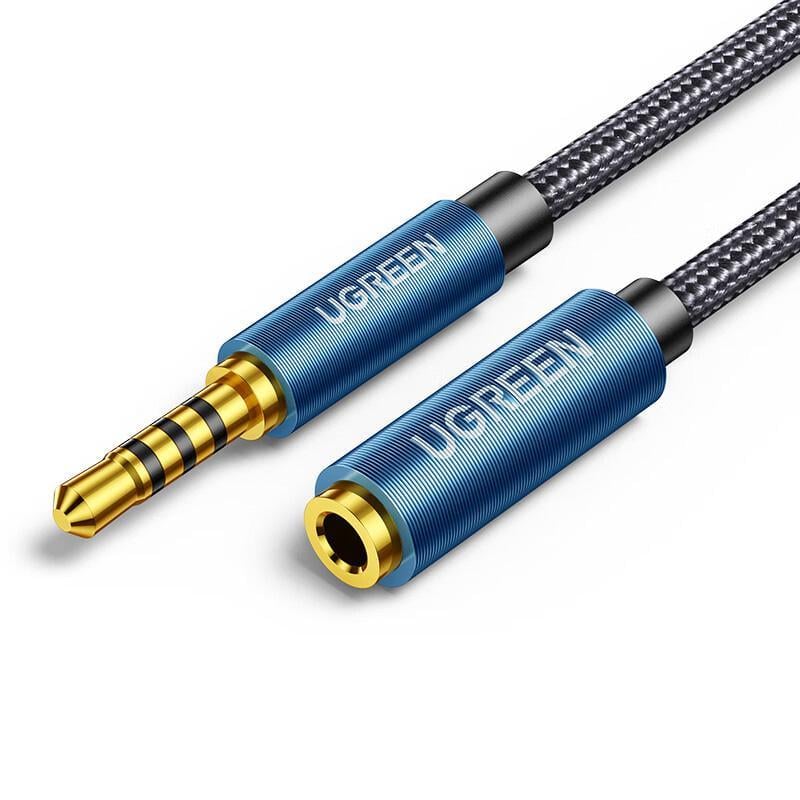 Кабель-подовжувач аудіо AUX UGREEN AV118 3,5 мм 2 м Синій (40675)