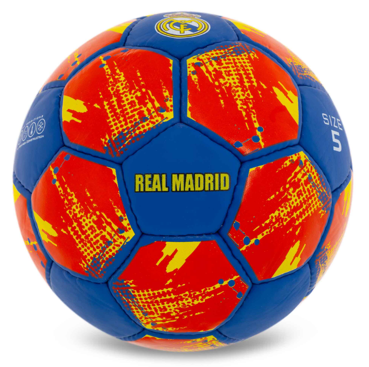Мяч футбольный BALLONSTAR REAL MADRID FB-0047-803 №5 PU Грипп сшит вручную Сине-желто-красный (29655061)