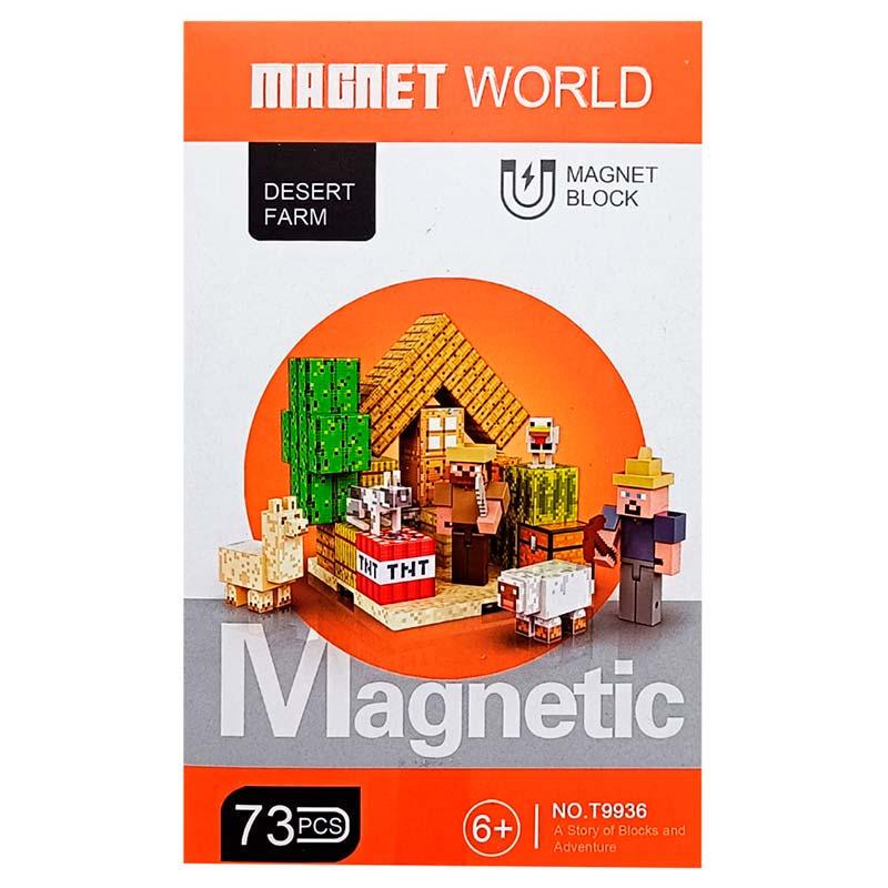 Конструктор магнитный Magnet world T9936 73 кубика и фигурка (31956267)