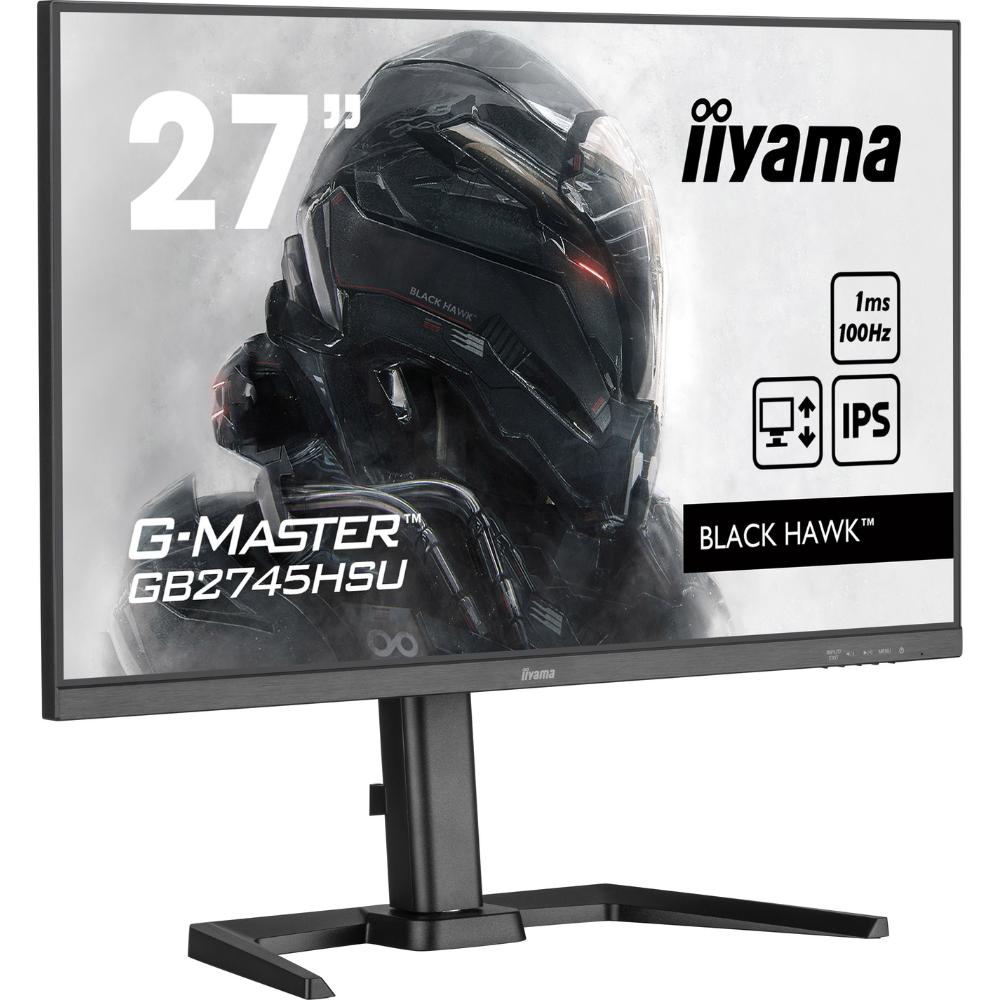 Монітор ігровий IPS Iiyama GB2745HSU-B1 безрамковий/поворотний екран 27" Чорний (a8514ca8)