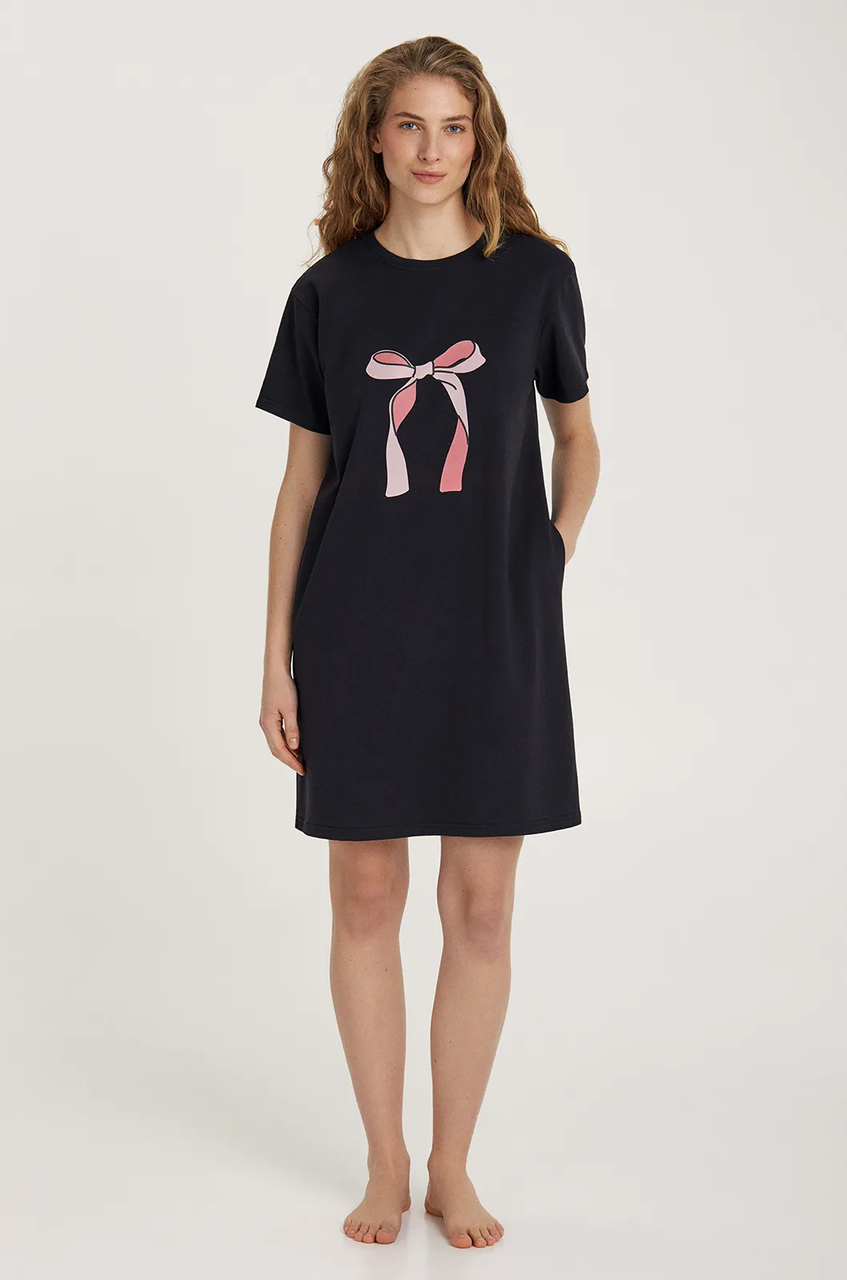 Ночная женская рубашка Ellen 129/14/01 FLIRTY XL Черный (129/14/01XLBlack)