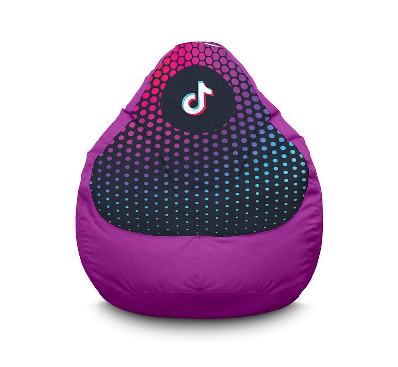 Кресло мешок iPuff Tik Tok Halftone gradient Violet Оксфорд XXL 90х125 см Сиреневый