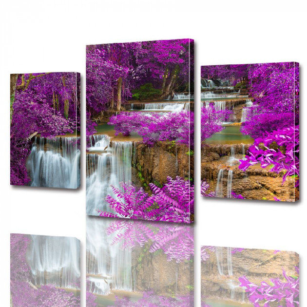 Картина модульная 3 части ArtStar Водопад 120х180 см ADNA0002