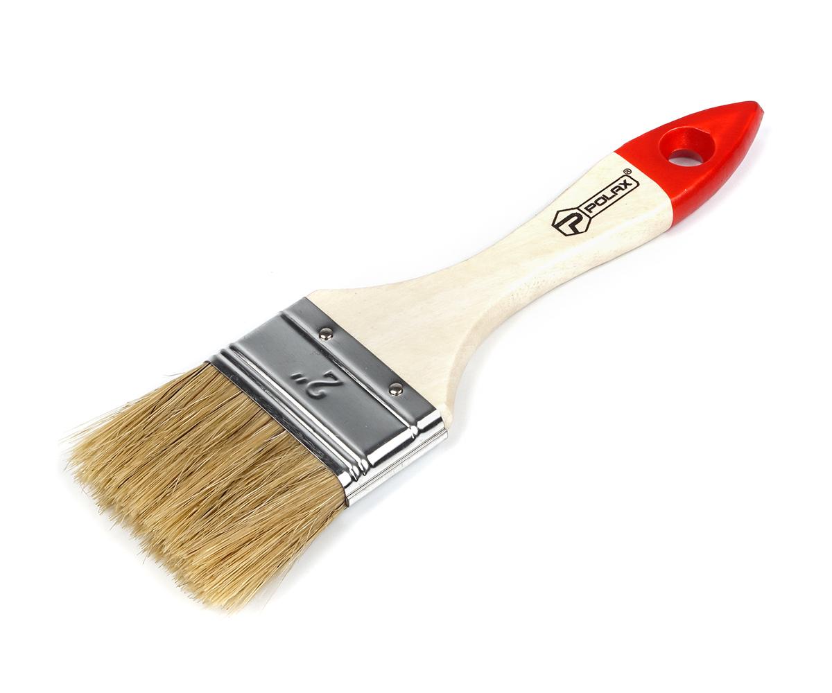 Кисть малярная Polax флейцевая деревянная ручка Стандарт 2" (11-004)