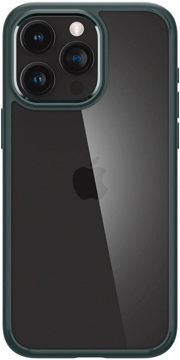 Чохол накладка для телефону Spigen Ultra Hybrid для Apple iPhone 15 Pro Max Прозорий/Зелений (ACS06574)