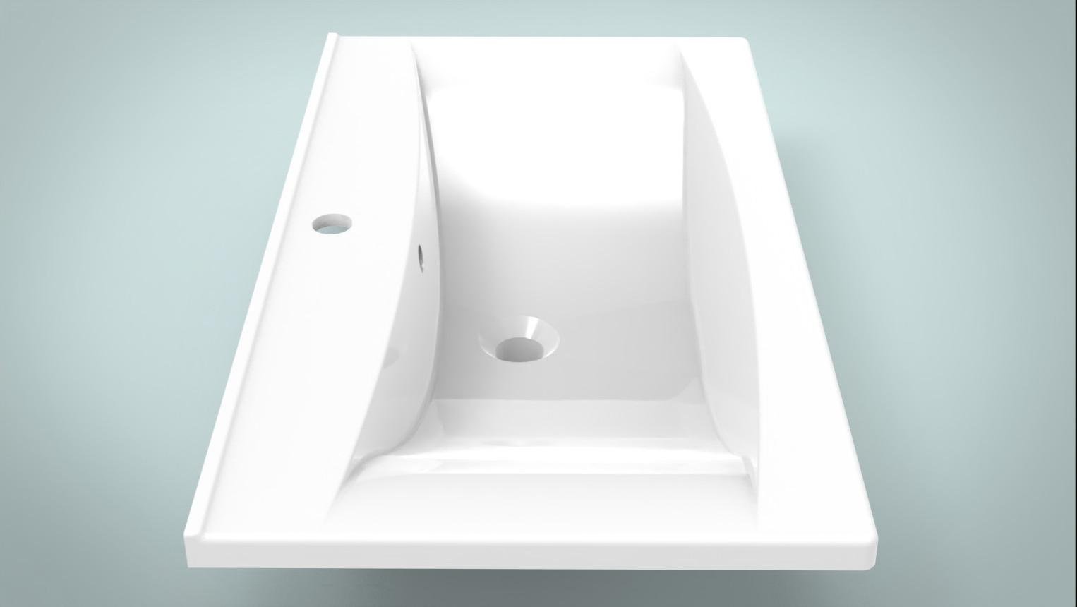 Умывальник Аmidicon DEBUT 80х45 см Белый - фото 2