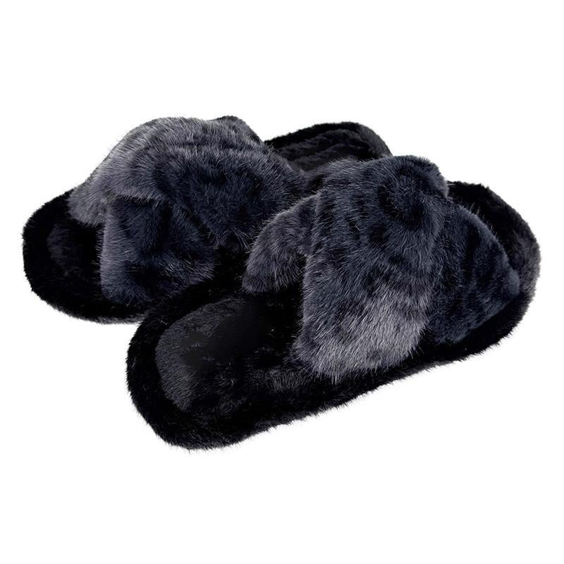 Комнатные тапочки женские пушистые 80142-1 p. 40 25,5-26 см Черный - фото 3 Комнатные тапочки женские пушистые 80142-1 p. 40 25,5-26 см Черный - фото 3