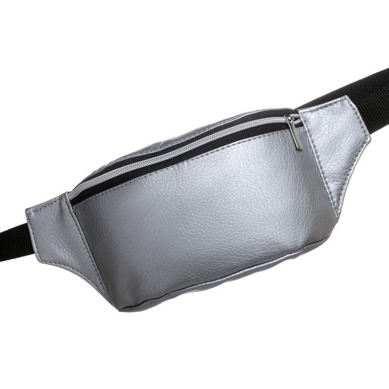 Сумка бананка на пояс Sambag Tirso MSSP 31x12x5 см Срібна