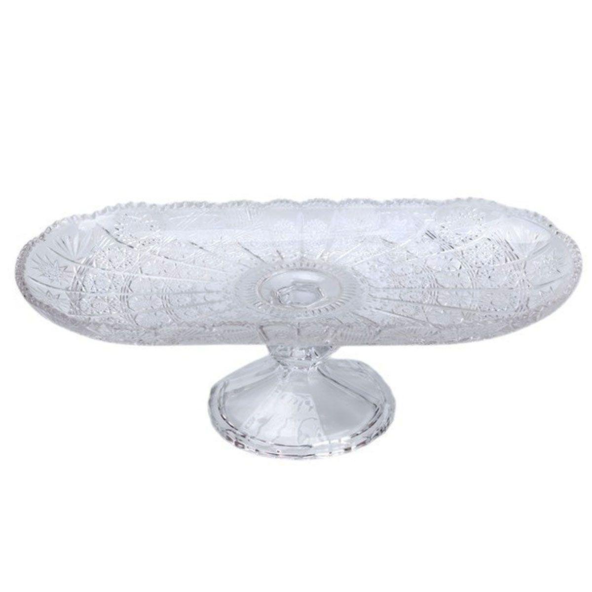 Фруктовниця скляна на ніжці 33,5х15х10 см - фото 5 Фруктовниця скляна на ніжці 33,5х15х10 см - фото 5