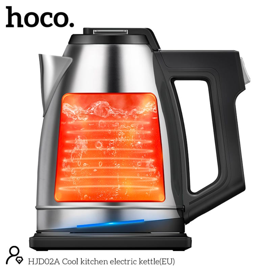 Электрочайник Hoco HJD02A Cool kitchen electric kettle 1,5 л Silver - фото 5