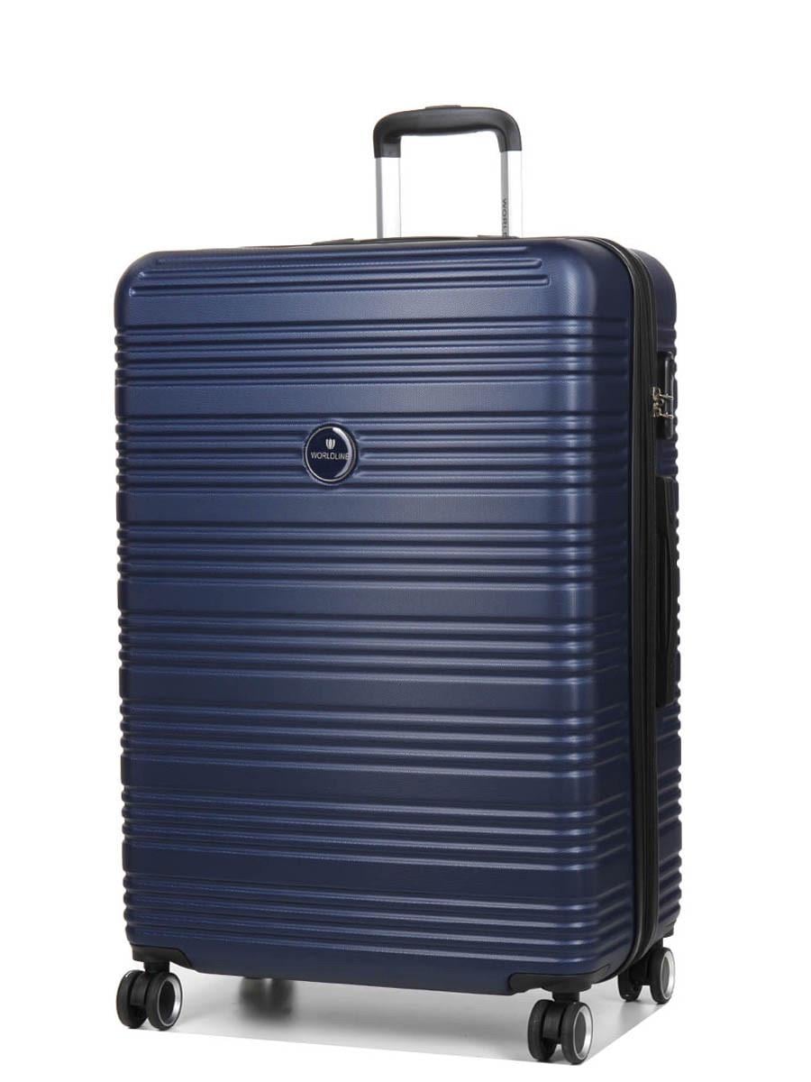 Чемодан Франция большая Worldline L 75х52х31+5 см 115 л 4,3 кг Синий (805)