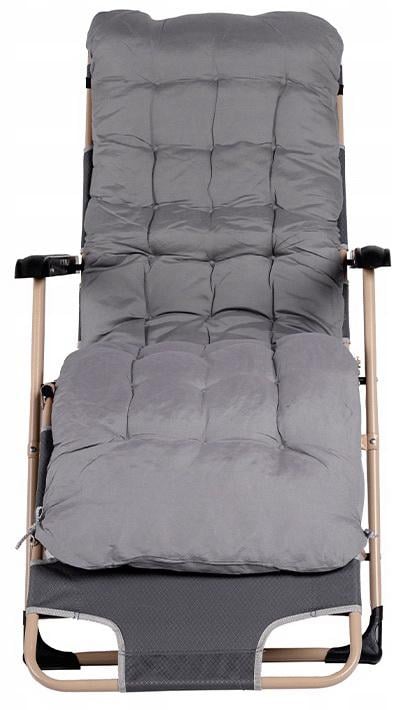 Шезлонг Homart с матрасом ZGC-010 120 кг Серый (9869) - фото 3