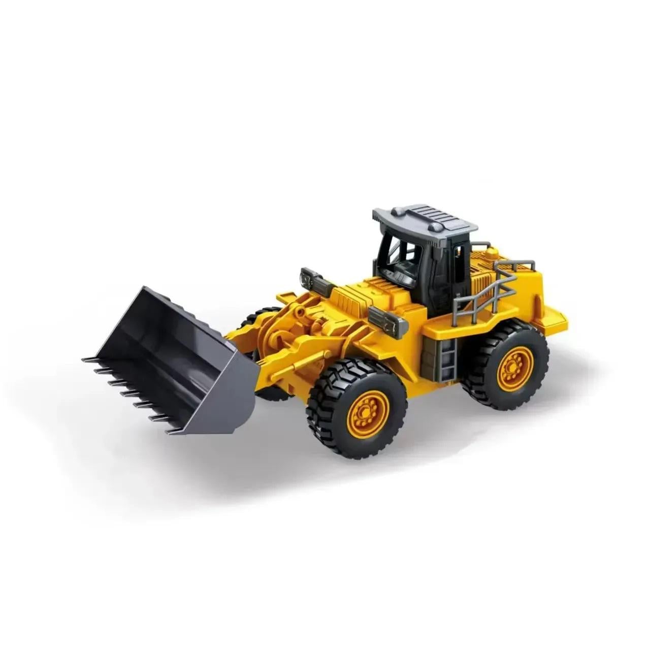 Игрушечный бульдозер на радиоуправлении из металла 38 см Желтый (150-98-555-7)