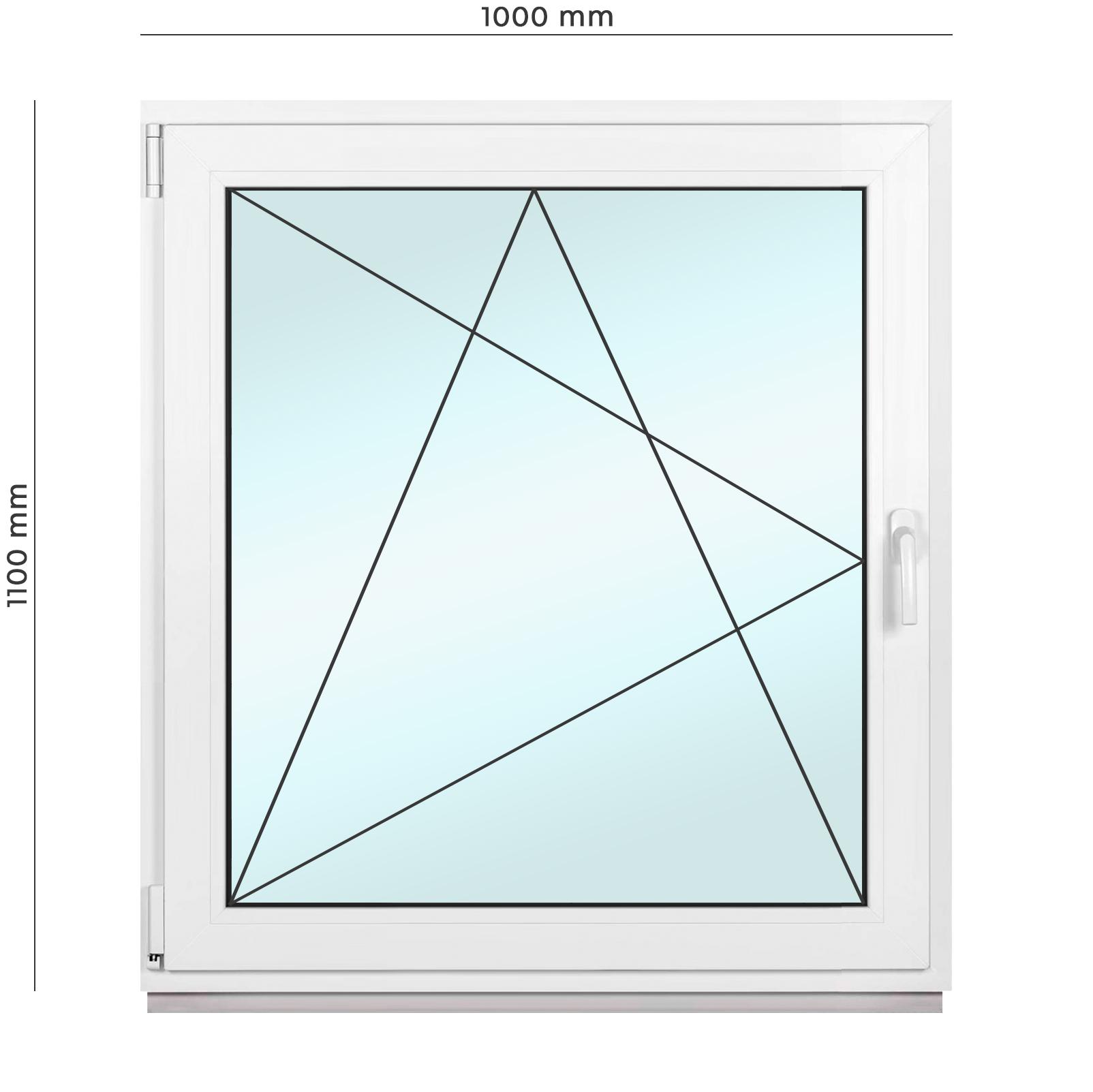 Вікно металопластикове Framex поворотно-відкидне з лівим відкриттям 1100х1000 мм Білий - фото 2