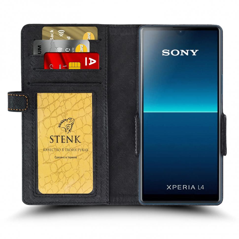Чехол книжка Stenk Wallet для Sony Xperia L4 Черный (67302)