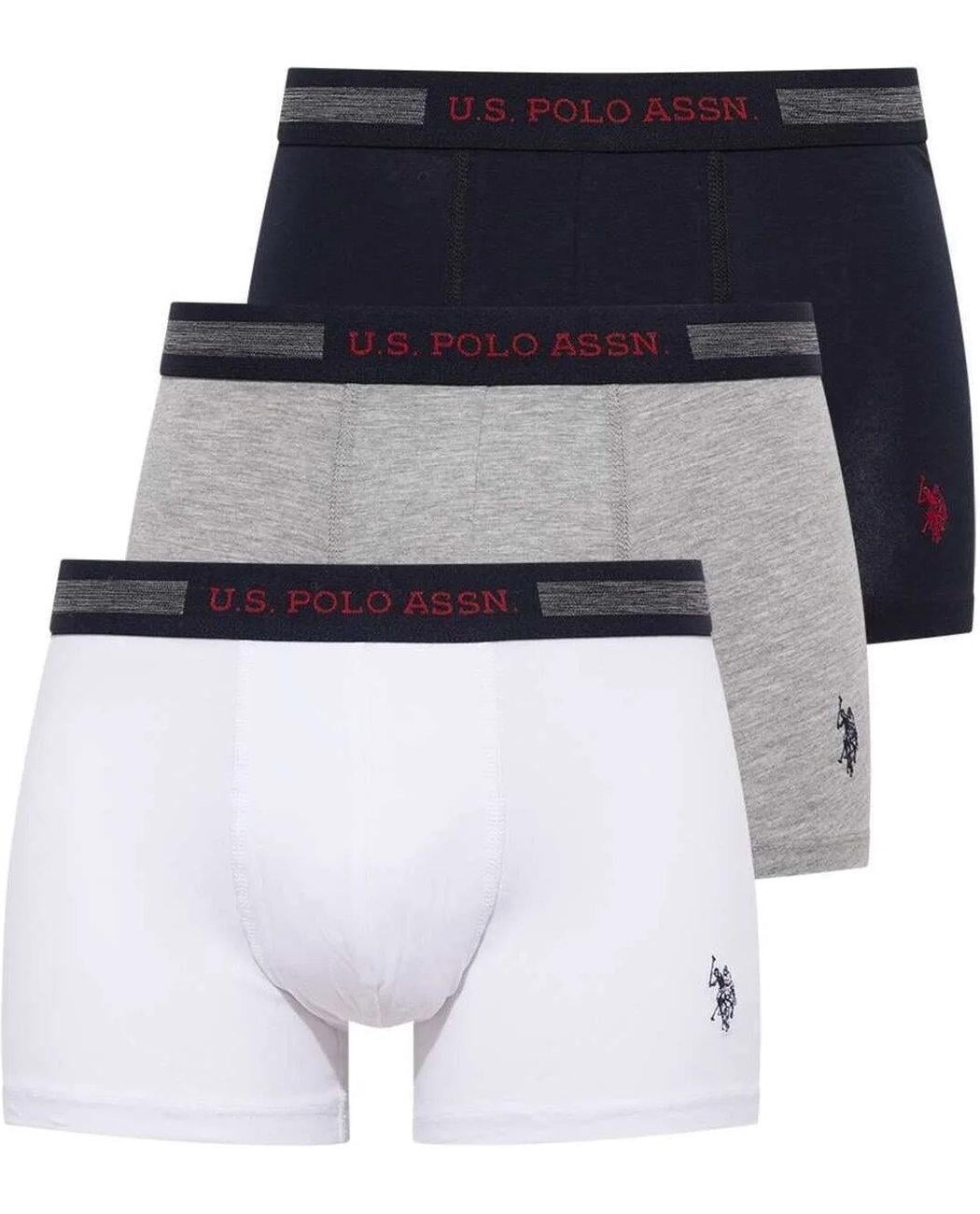Набор трусов-боксеров мужских US Polo ASSN 80155 3 шт. M Разноцветный (8680557203509)