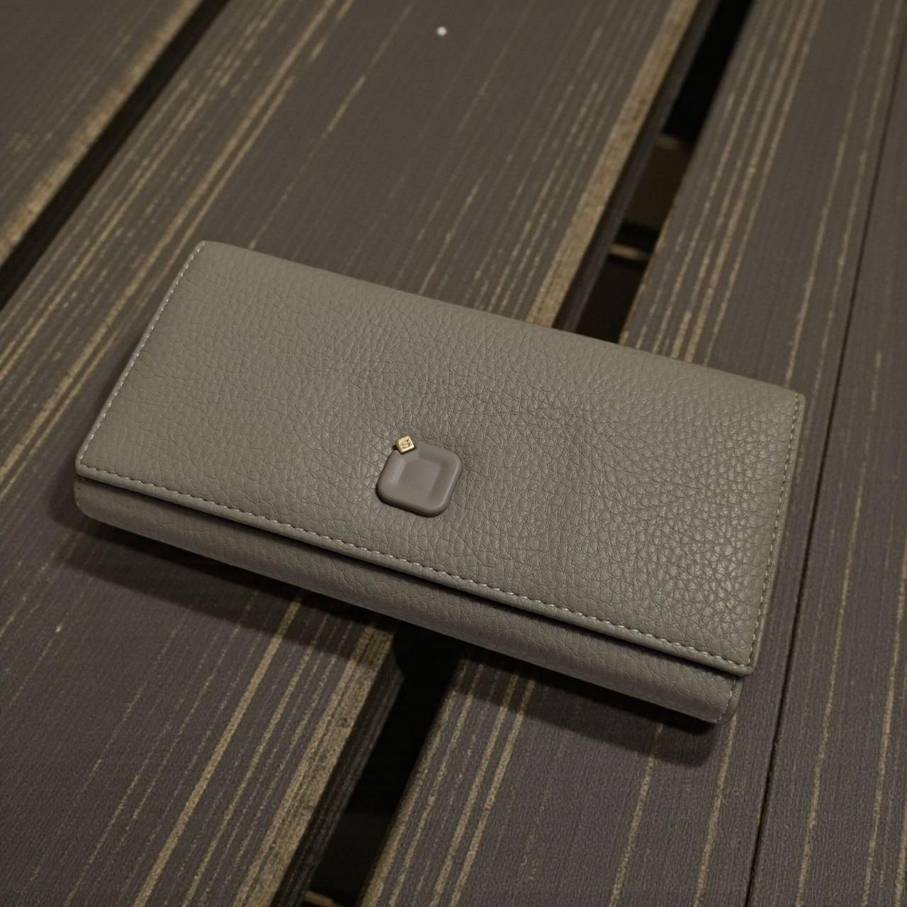 Кошелек женский большой на магните с наружным отделом для монет на молнии Saralyn L2-86 19х10 см