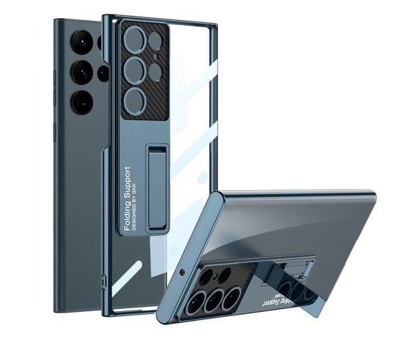 Чохол-накладка GKK Glass Stand для Samsung Galaxy S23 Ultra Голубий