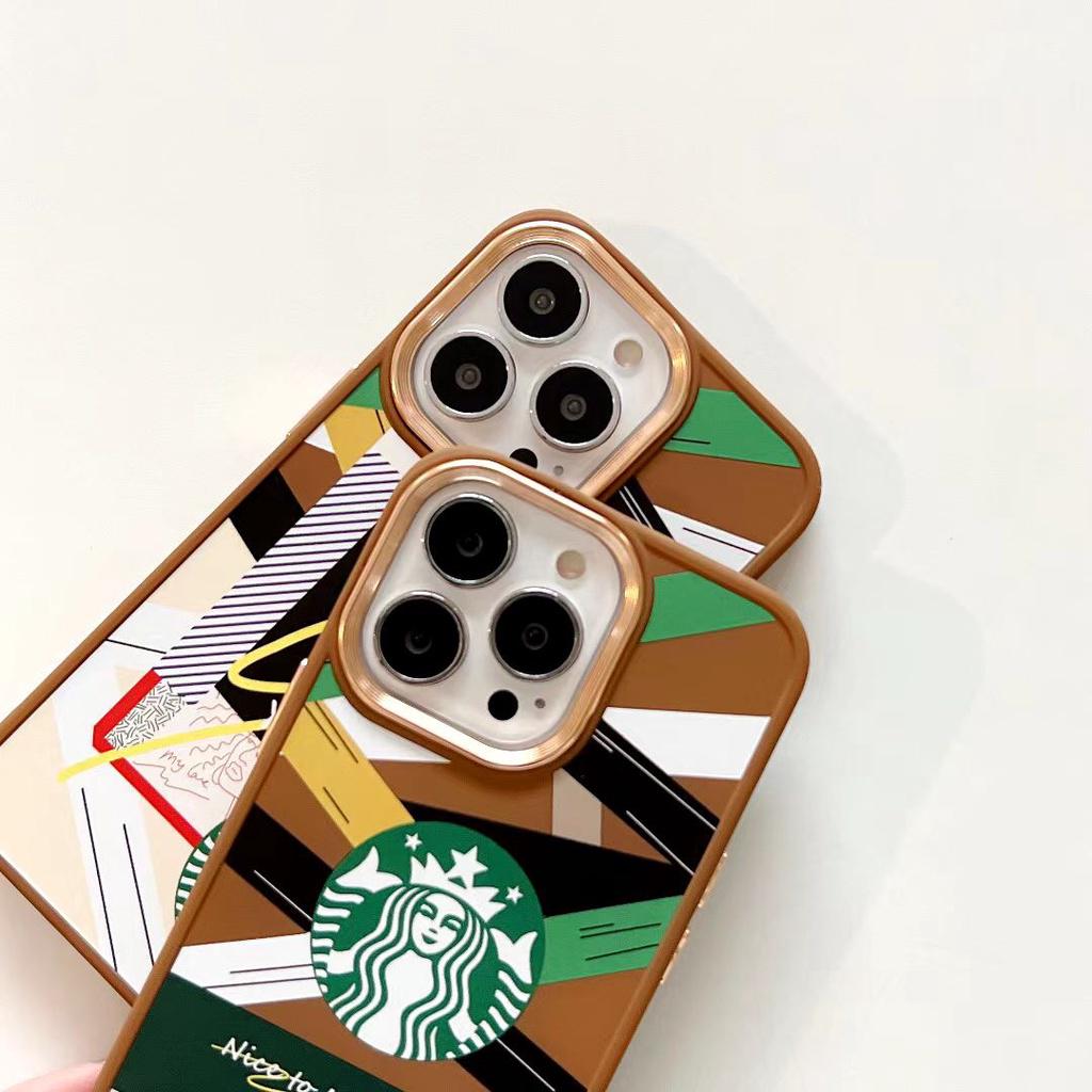 Чехол для iPhone 11 Starbucks с защитой камеры Карамельный - фото 6