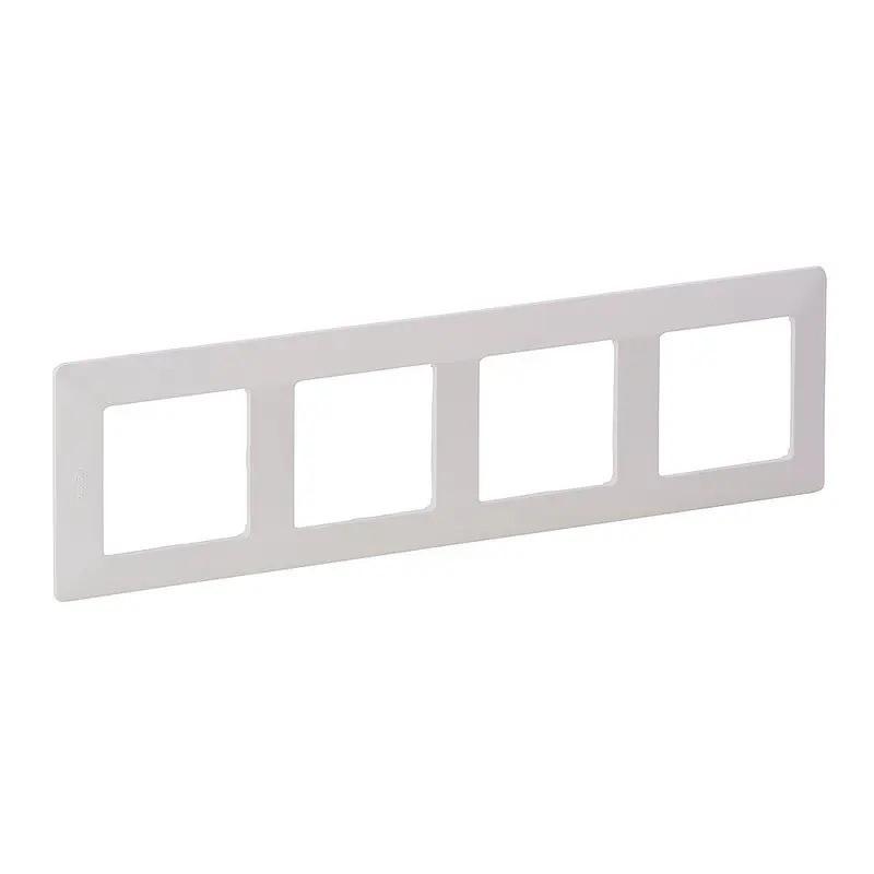 Рамка для розеток Legrand Valena Life пластик 4 посту 8,5х31 см Білий (754004)